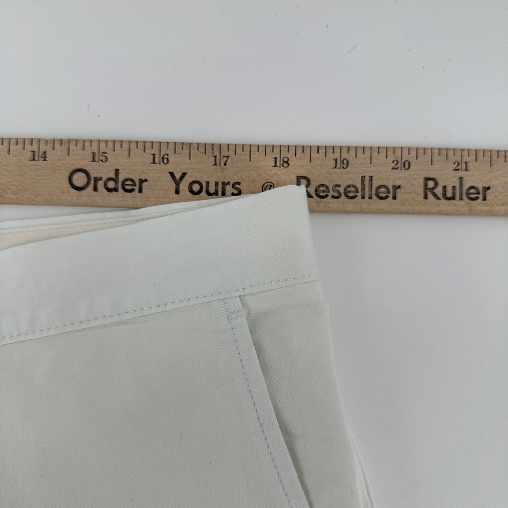 J.Crew Portside Chino Shorts Men 35 White Solid Stretch 9" Inseam Oarsman New - Picture 3 of 10